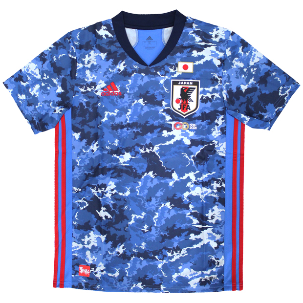 サッカー日本代表 ホーム レプリカ ユニフォーム 100周年記念バッジ付き 半袖