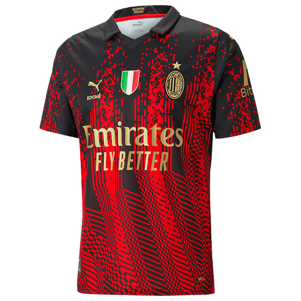 新品　22-23 ACミラン×KOCHE ACMILAN サッカーユニフォーム Kemari87 KISHISPO / ACミラン×KOCHE 22-23 半袖レプリカユニフォーム
