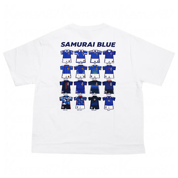Kemari87 KISHISPO / サッカー日本代表 半袖Tシャツ 歴代ユニフォーム