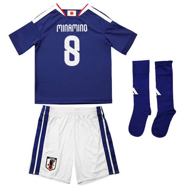【背番号マーク入り】キッズ アディダス サッカー日本代表 2026 ホーム レプリカ ユニフォーム ミニキット